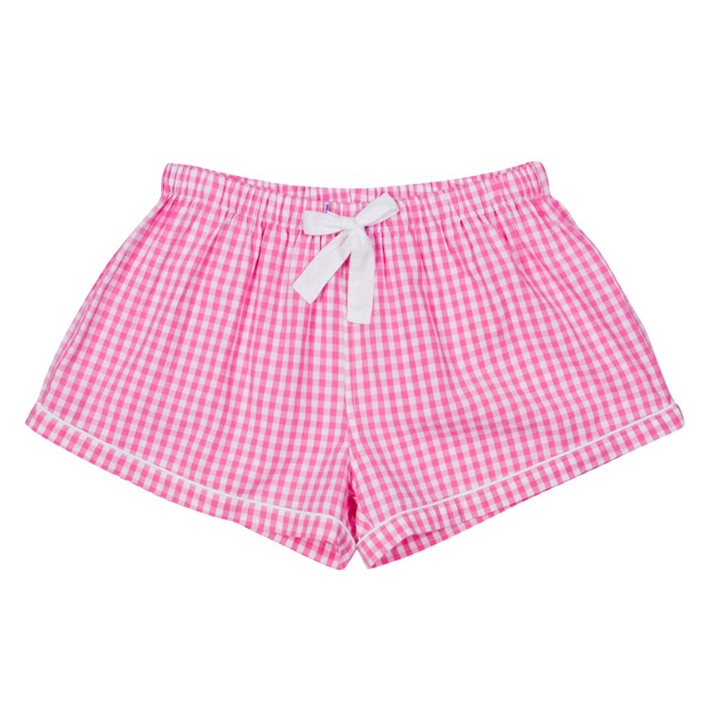 Women's Hepburn Gingham Pink Boxer Shorts – Sant and Abel