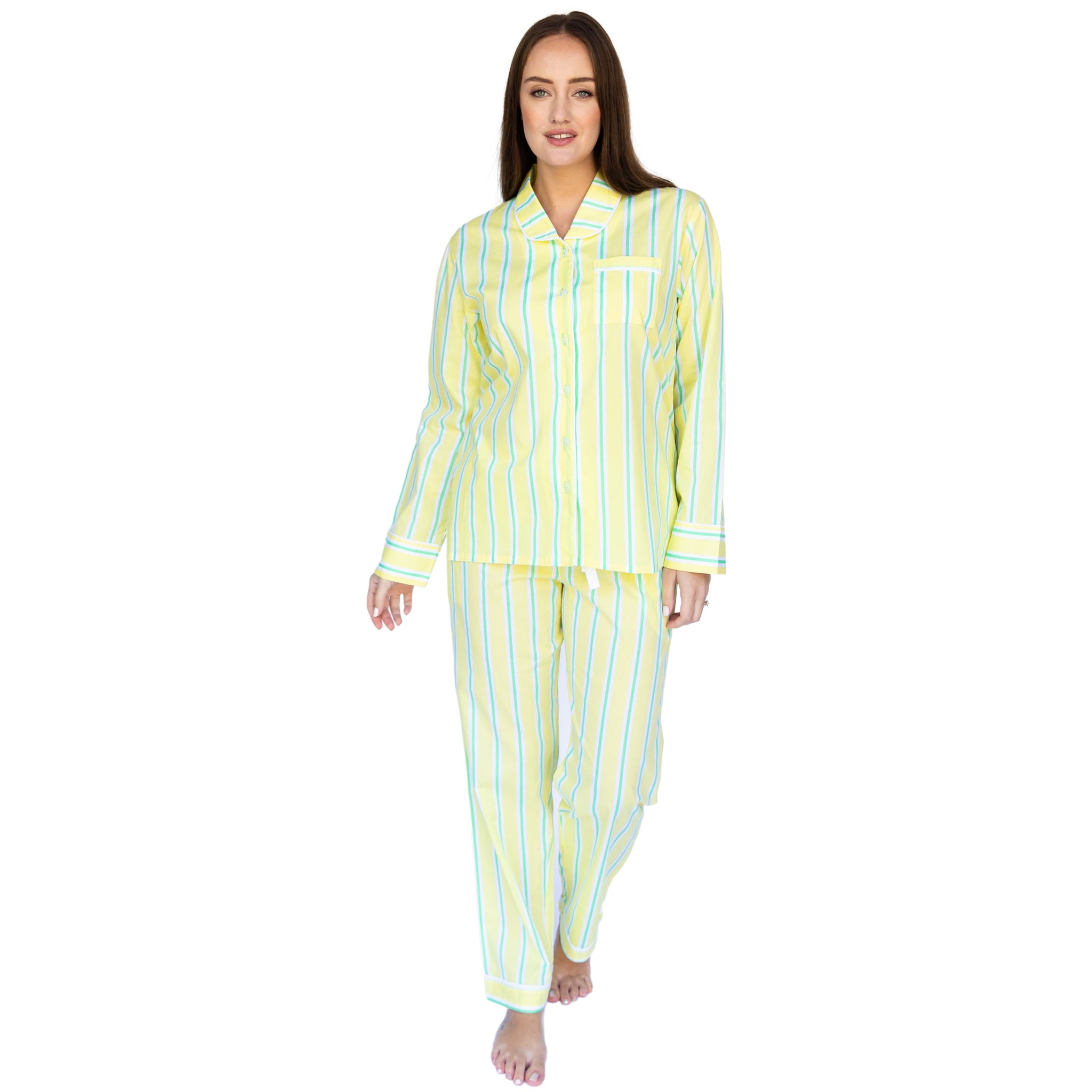 Yellow striped online pajamas