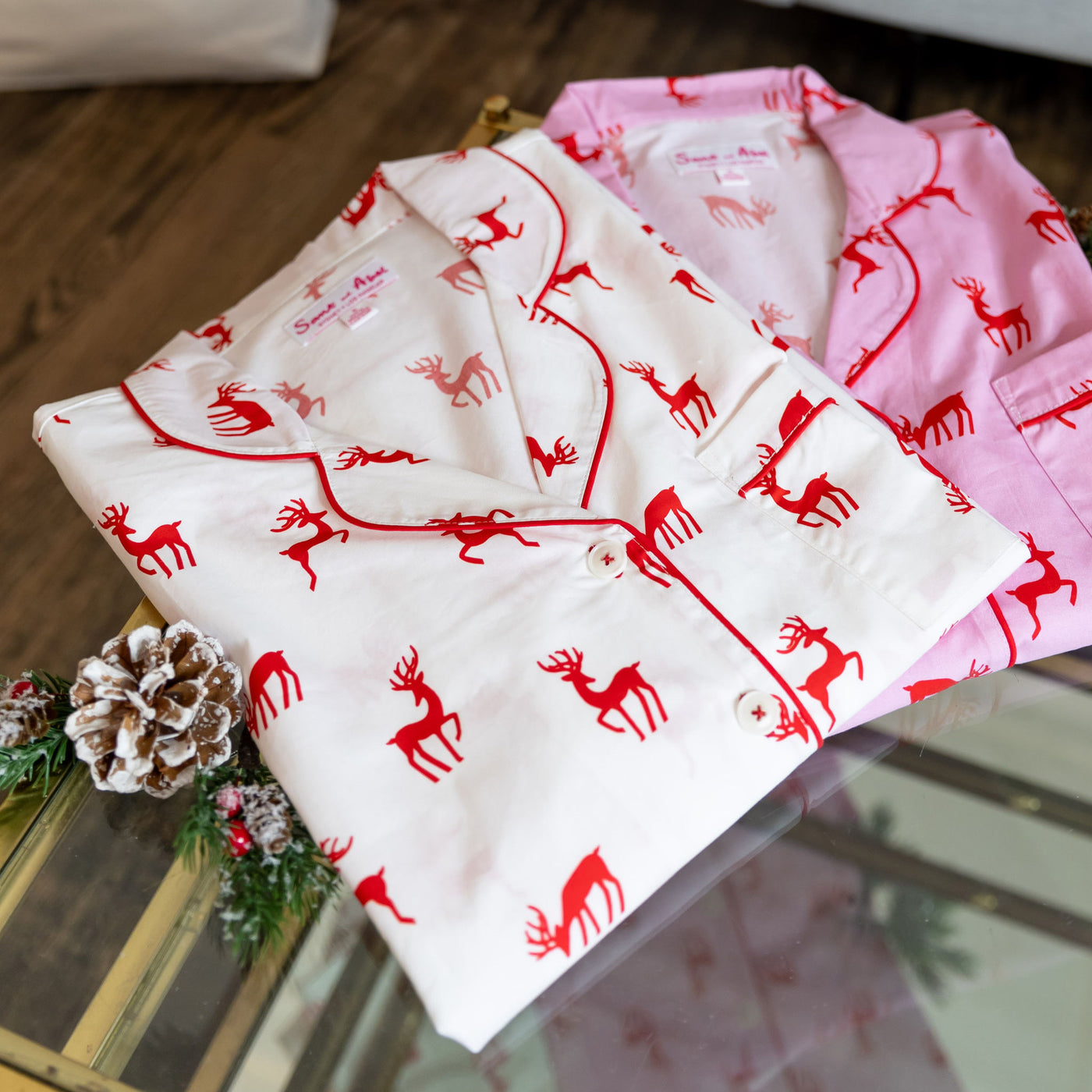 Women's Reindeer Red Long PJ Set