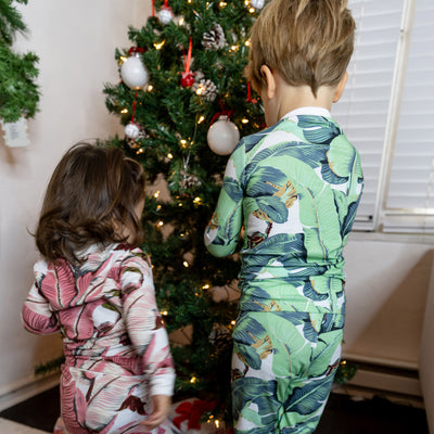 Kids Martinique® Green Banana Leaf PJ Set