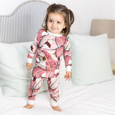 Kids Martinique® Pink Banana Leaf PJ Set