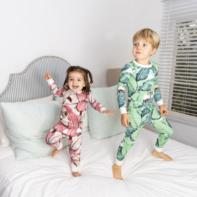 Kids Martinique® Green Banana Leaf PJ Set
