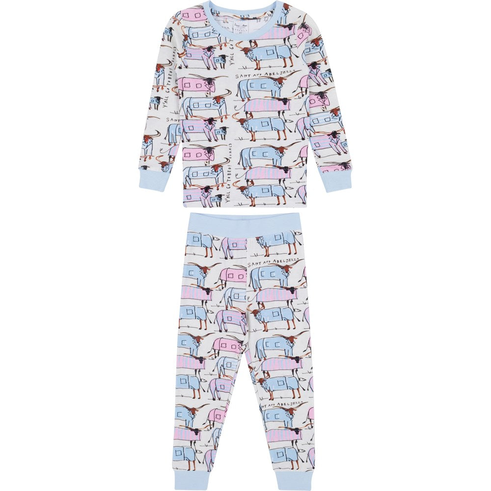 Kids Drawbertson Longhorns Long PJ Set