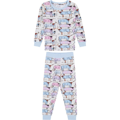 Kids Drawbertson Longhorns Long PJ Set