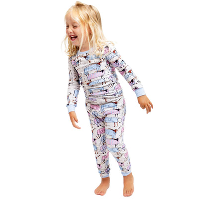 Kids Drawbertson Longhorns Long PJ Set