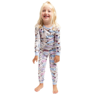 Kids Drawbertson Longhorns Long PJ Set