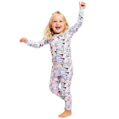 Kids Drawbertson Longhorns Long PJ Set