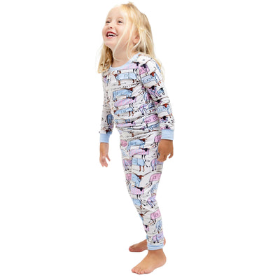 Kids Drawbertson Longhorns Long PJ Set