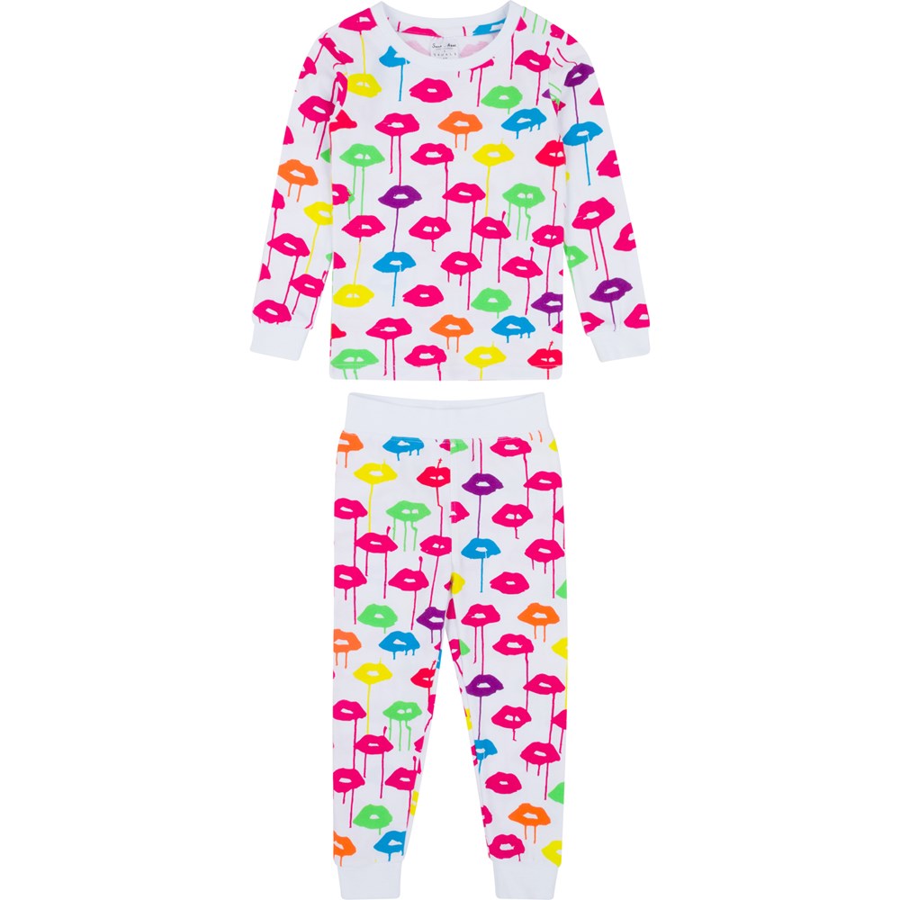 Kids Drawbertson Drippy Lips Long PJ Set