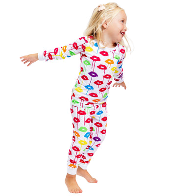 Kids Drawbertson Drippy Lips Long PJ Set