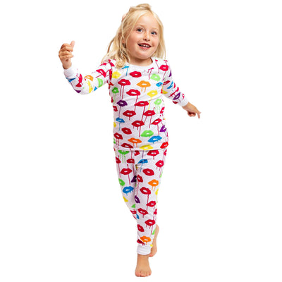 Kids Drawbertson Drippy Lips Long PJ Set