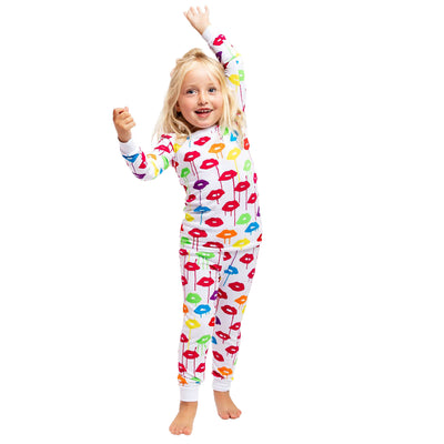 Kids Drawbertson Drippy Lips Long PJ Set