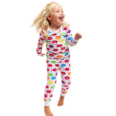 Kids Drawbertson Drippy Lips Long PJ Set