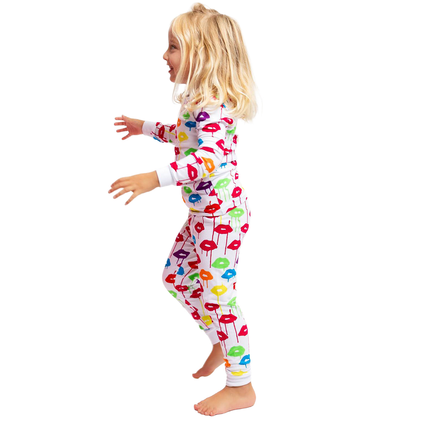 Kids Drawbertson Drippy Lips Long PJ Set