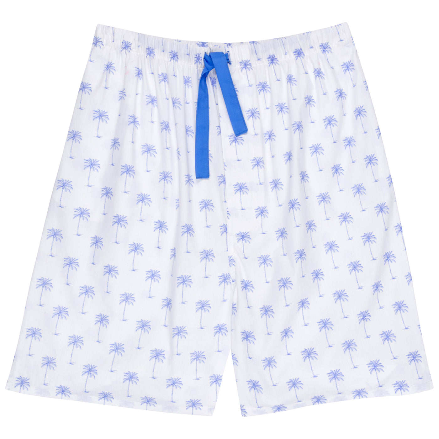 Men's Blue Palm Tree Sleep Shorts