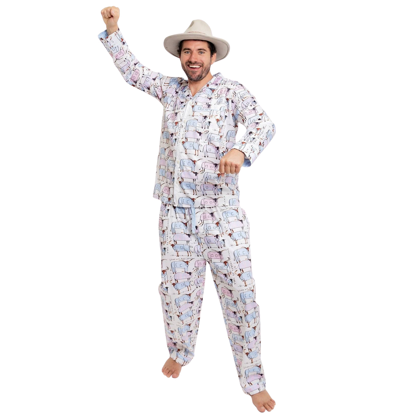 Men's Drawbertson Longhorns Long PJ Set