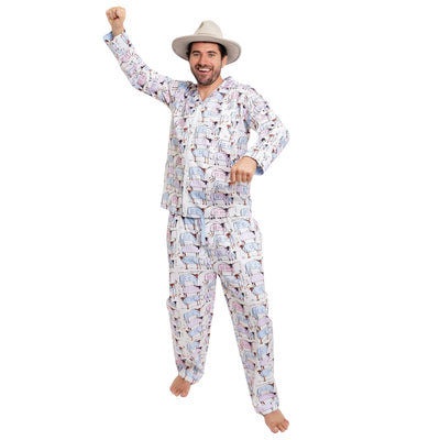 Men's Drawbertson Longhorns Long PJ Set