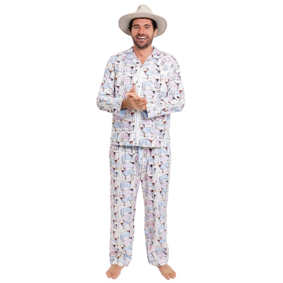 Men's Drawbertson Longhorns Long PJ Set