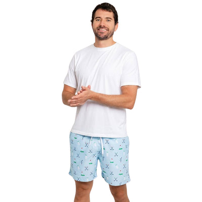 Men's Golf Blue Swim Shorts
