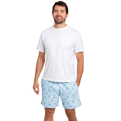 Men's Golf Blue Swim Shorts