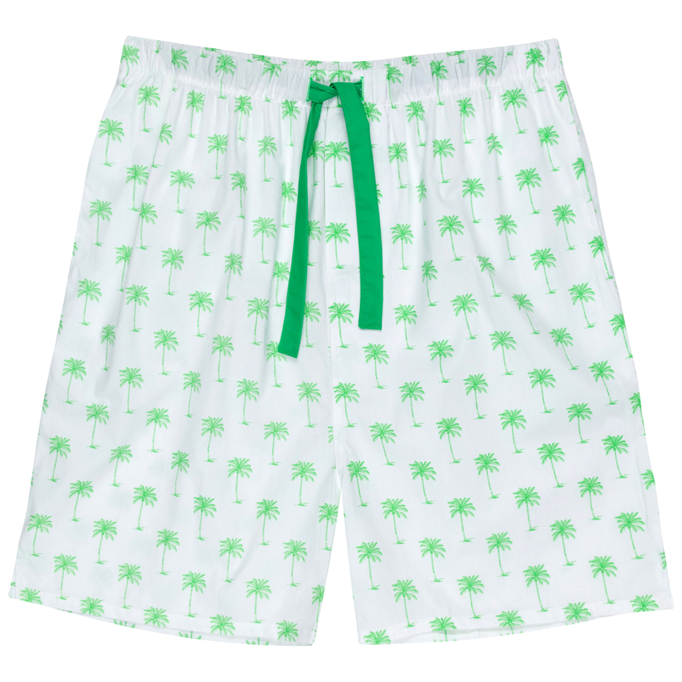 Men's Green Palm Tree Sleep Shorts