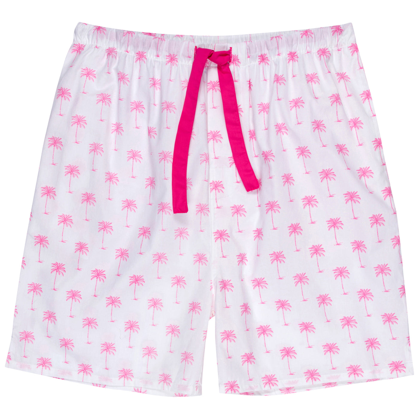 Men's Pink Palm Tree Sleep Shorts