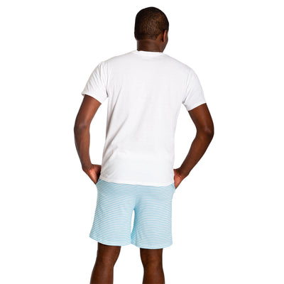 Men's Sky Blue Jersey Sleep Shorts