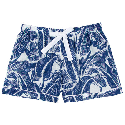 Women's Martinique® Blue Banana Leaf Boxer Shorts