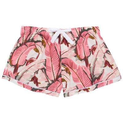 Women's Martinique® Pink Banana Leaf Boxer Shorts