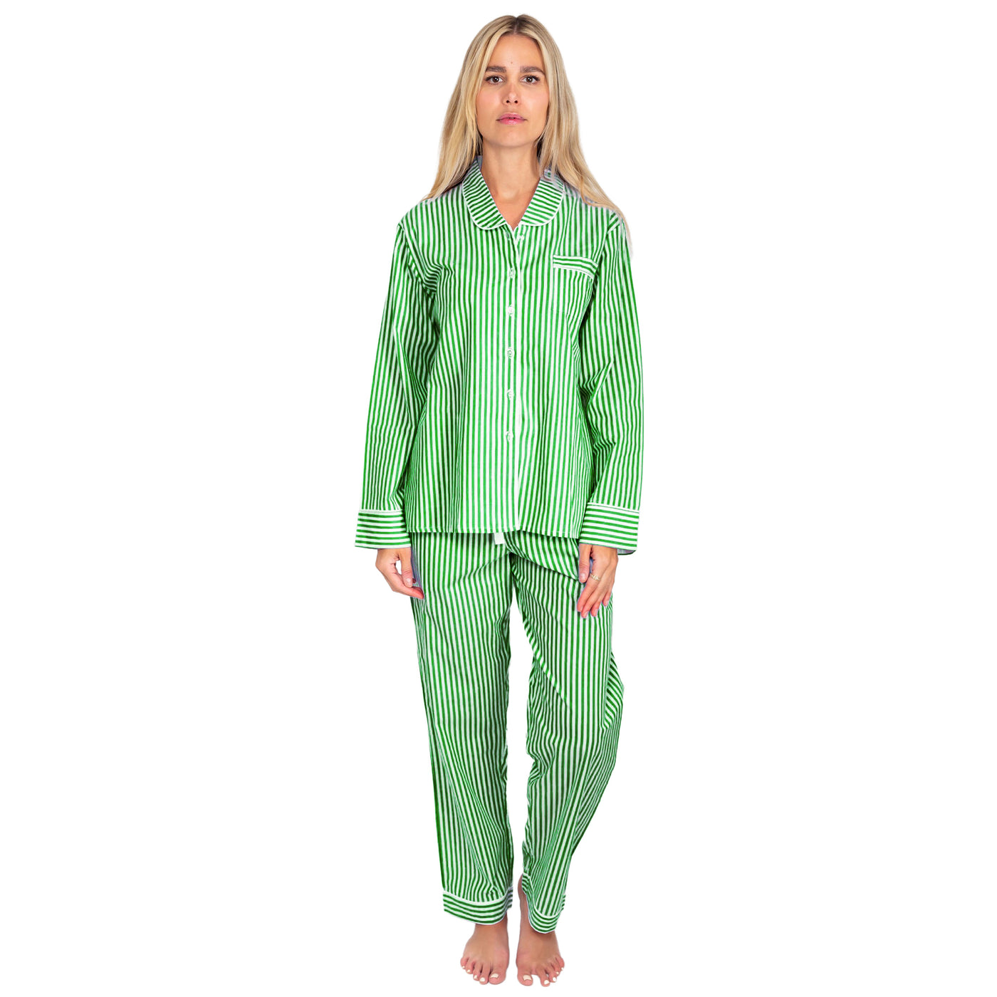 Women's Braddock Green Long PJ Set