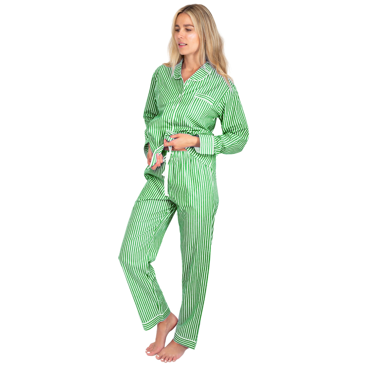 Women's Braddock Green Long PJ Set