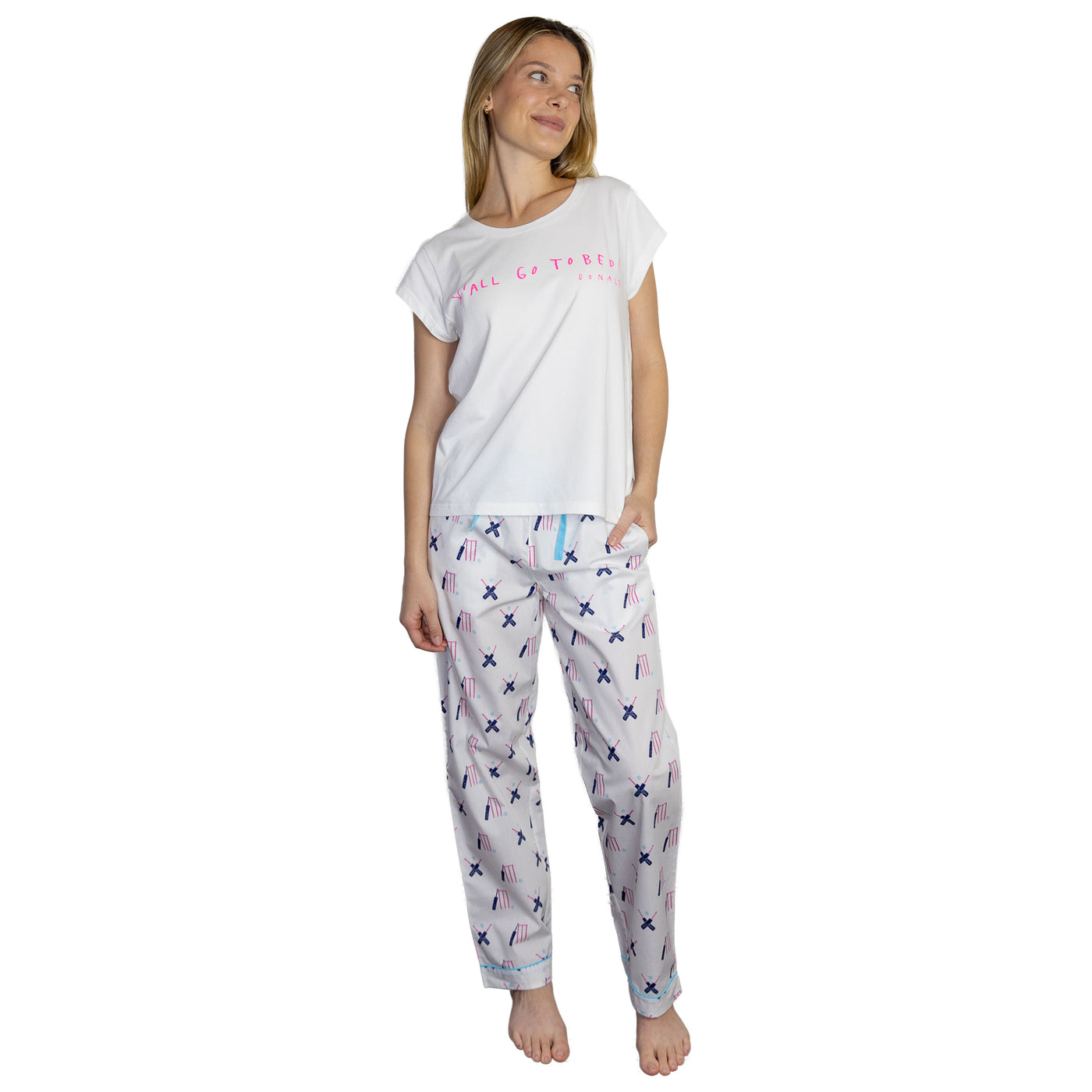 Women's Cricket Pink PJ Pants