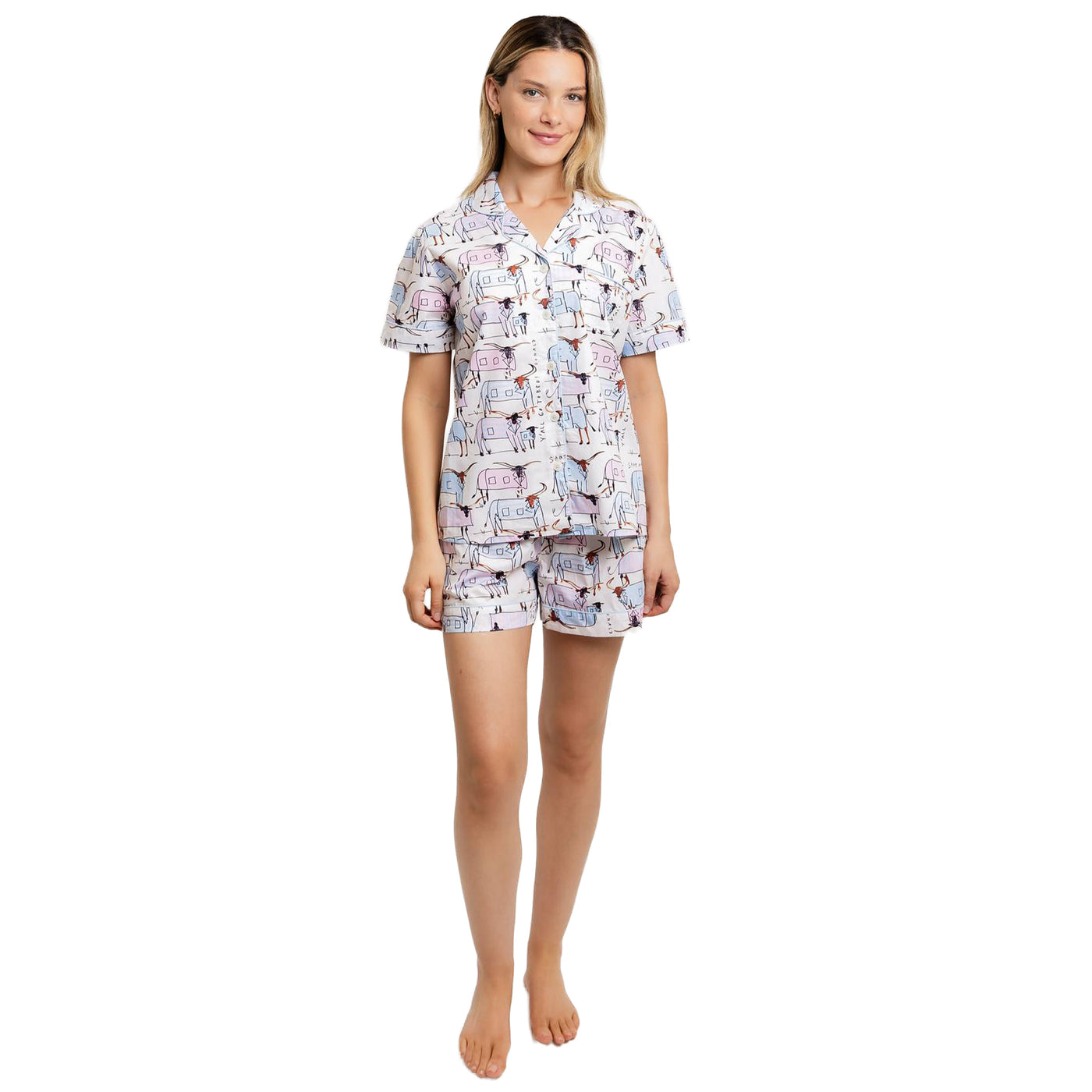 Women's Drawbertson Longhorns Short PJ Set