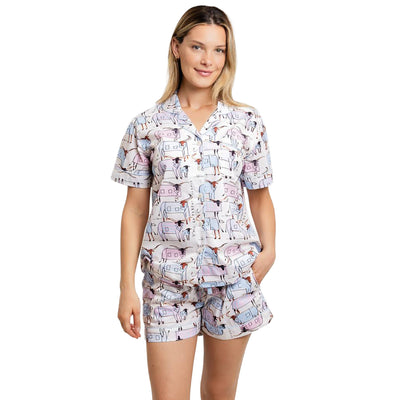 Women's Drawbertson Longhorns Short PJ Set