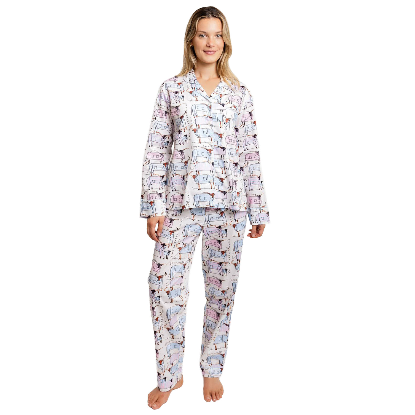 Women's Drawbertson Longhorns Long PJ Set