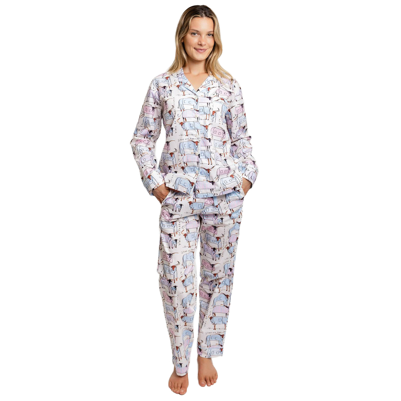 Women's Drawbertson Longhorns Long PJ Set