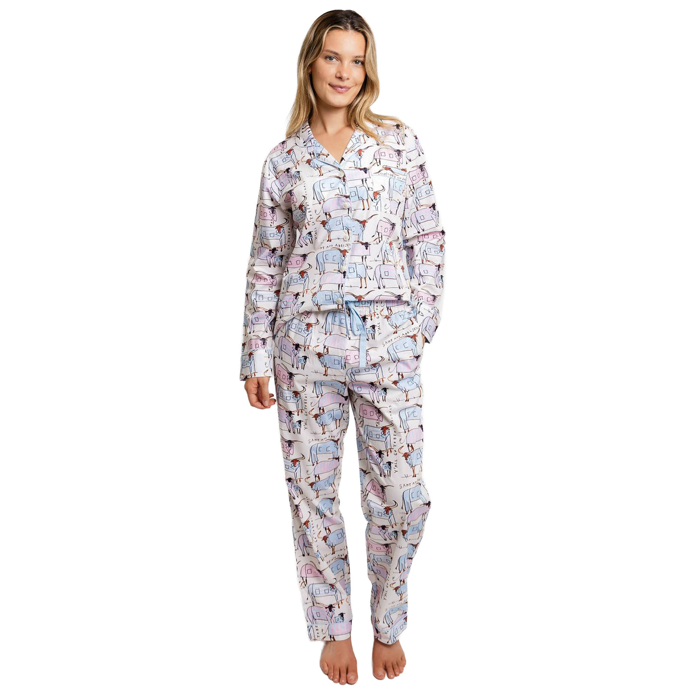 Women's Drawbertson Longhorns Long PJ Set