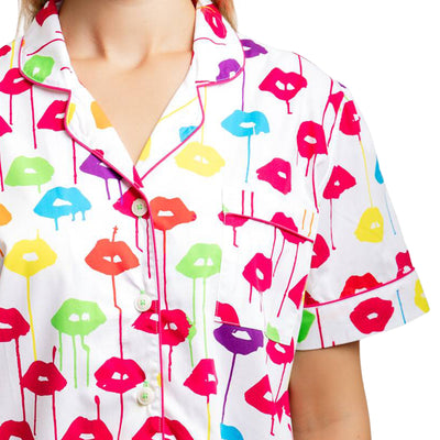 Women's Drawbertson Drippy Lips Short PJ Set