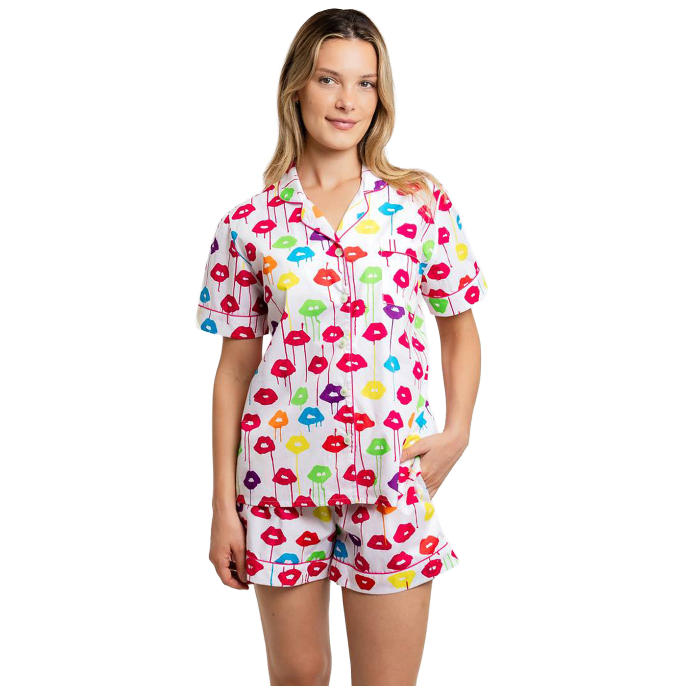 Women's Drawbertson Drippy Lips Short PJ Set