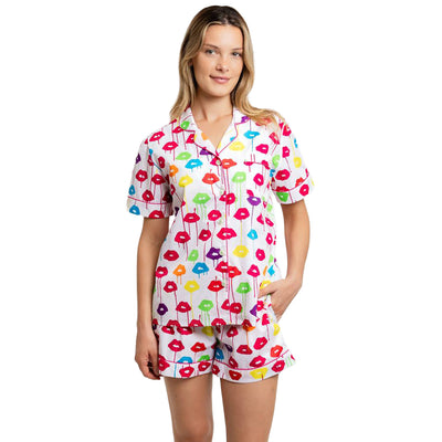 Women's Drawbertson Drippy Lips Short PJ Set