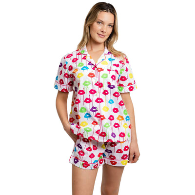 Women's Drawbertson Drippy Lips Short PJ Set