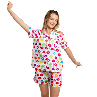 Women's Drawbertson Drippy Lips Short PJ Set