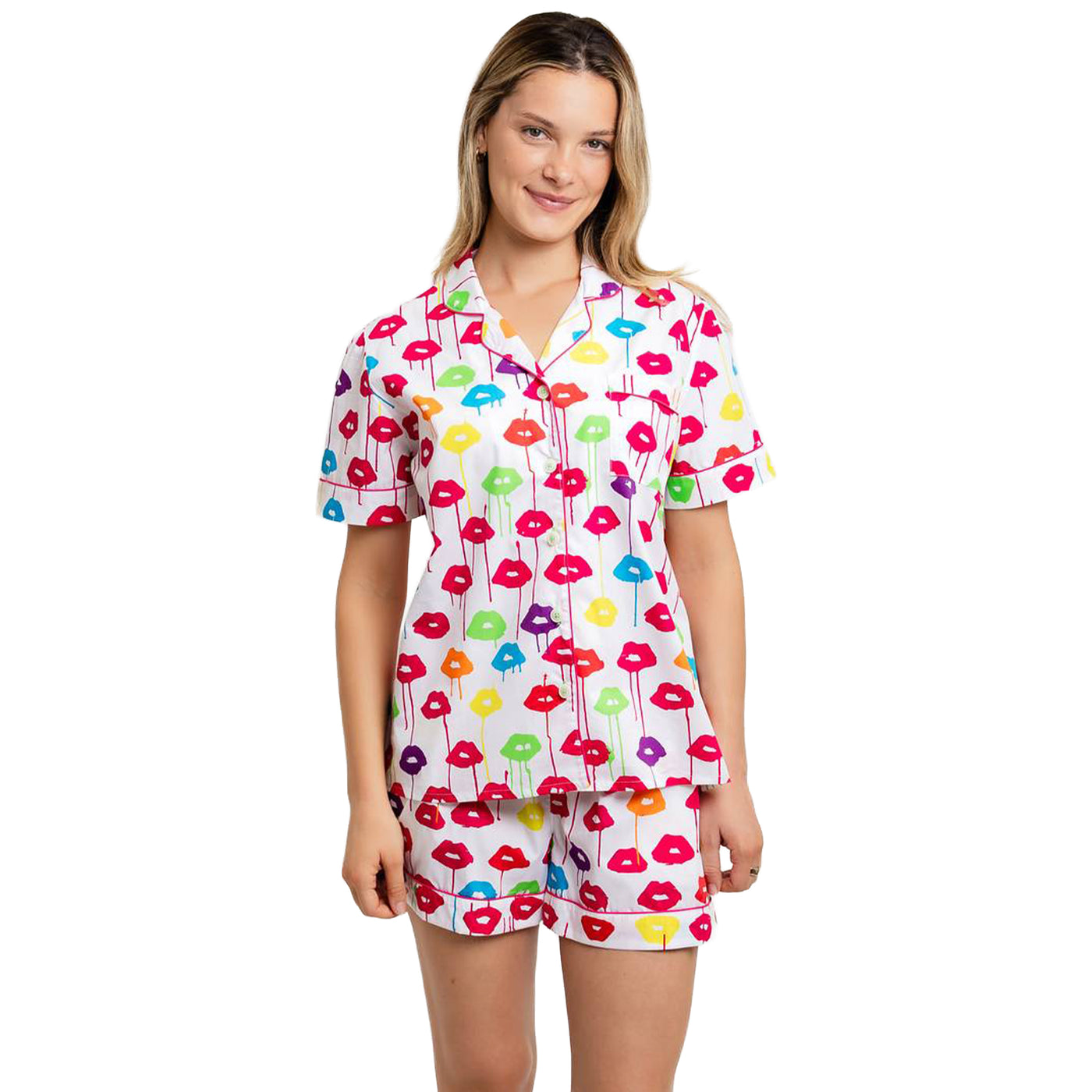 Women's Drawbertson Drippy Lips Short PJ Set