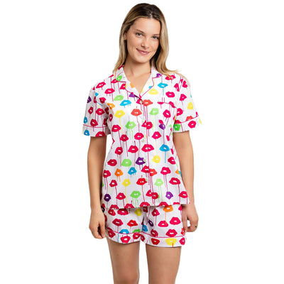 Women's Drawbertson Drippy Lips Short PJ Set