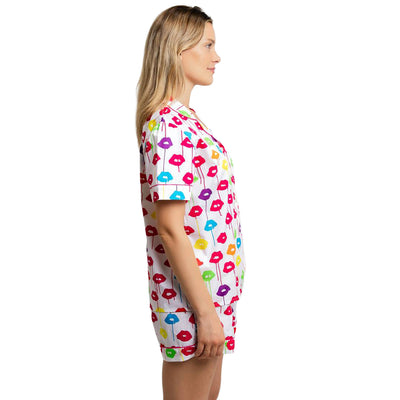 Women's Drawbertson Drippy Lips Short PJ Set