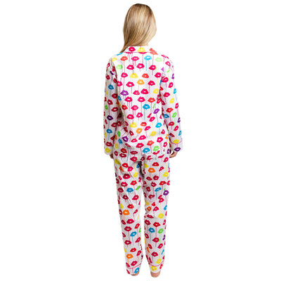 Women's Drawbertson Drippy Lips Long PJ Set