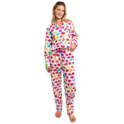 Women's Drawbertson Drippy Lips Long PJ Set