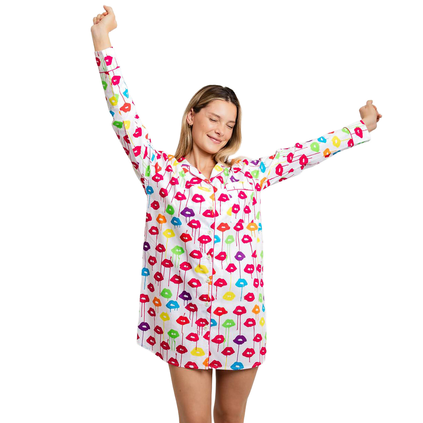 Women's Drawbertson Drippy Lips Night Shirt