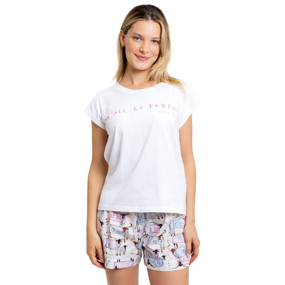 Women's Drawbertson Pink Y'All Go To Bed T-Shirt