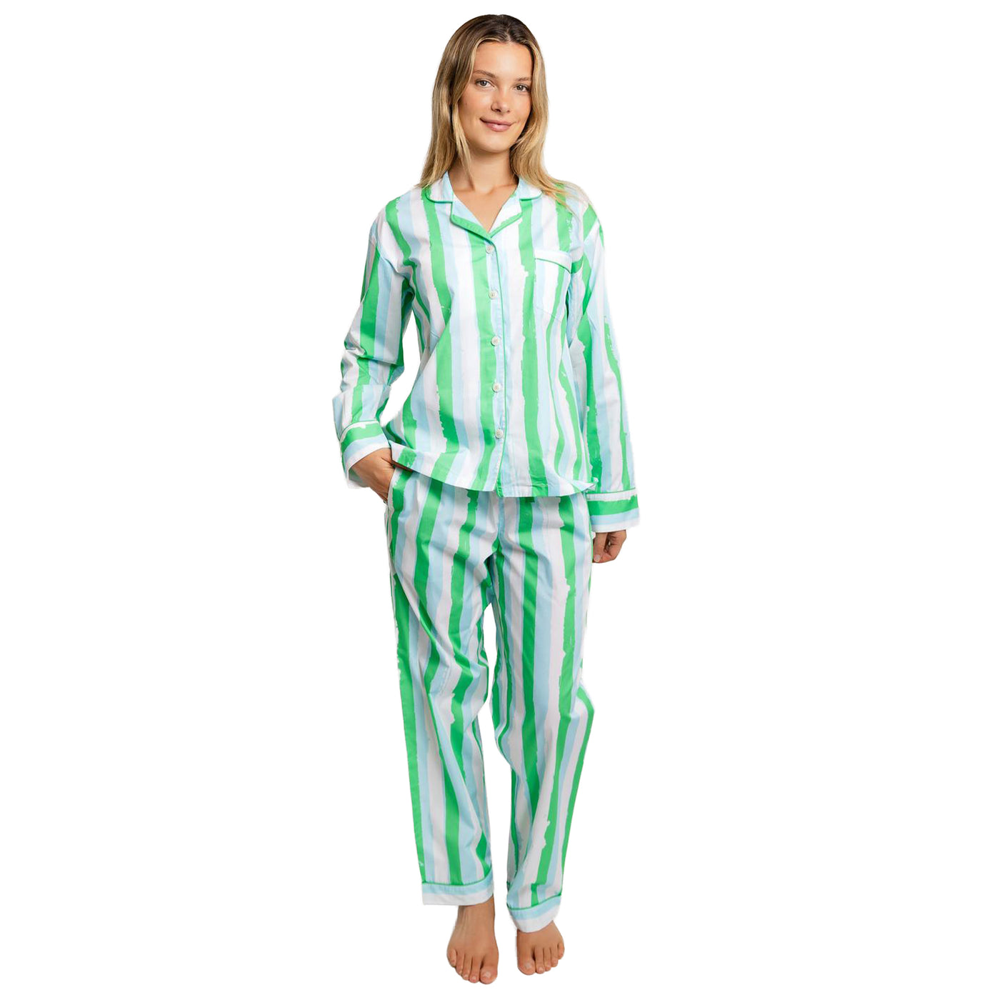 Women's Drawbertson Wild Stripes Long PJ Set